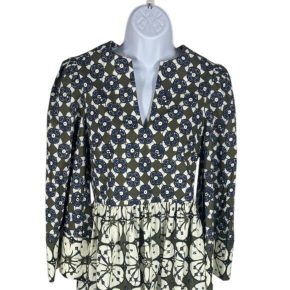 Tuckernuck Izzie Mini Dress Batik Medallion Print Bell Sleeve NWT Size M - Picture 6 of 12